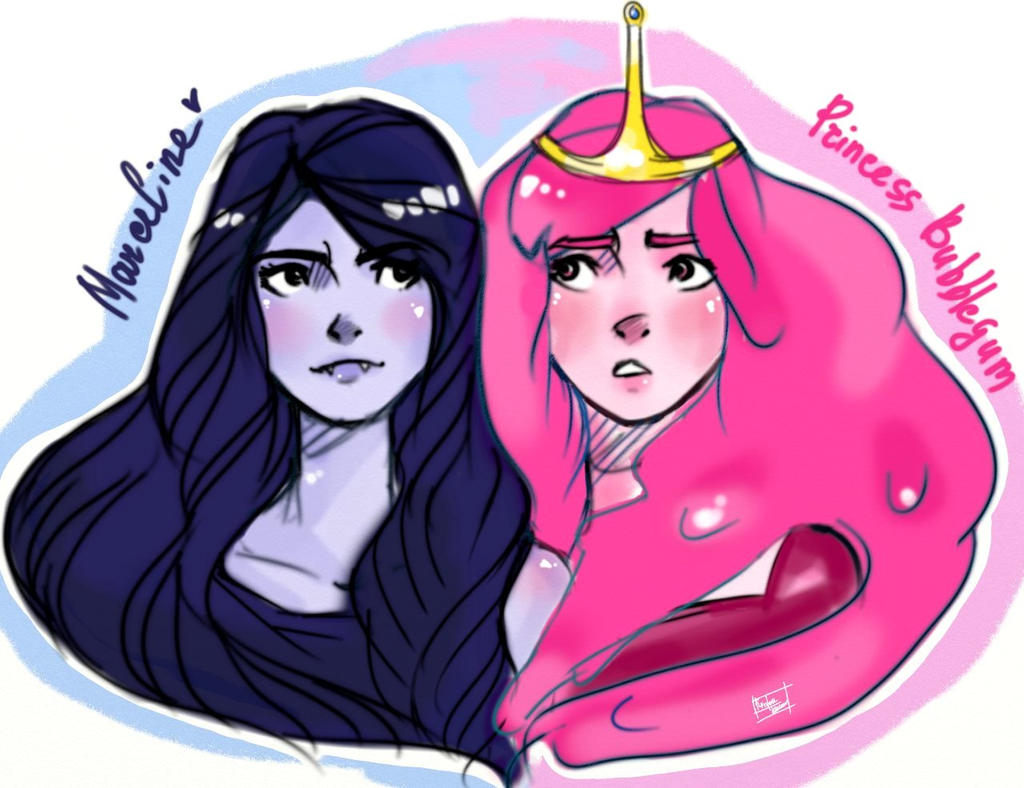 Princess Bubblegum And Marceline By Kristenlaww15 On