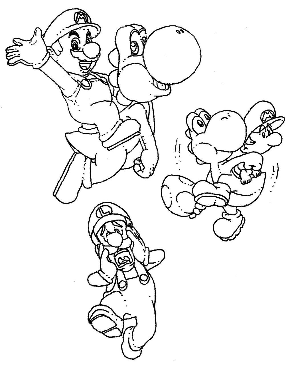 Mario JR Yoshi and Luigi by bi9mik3