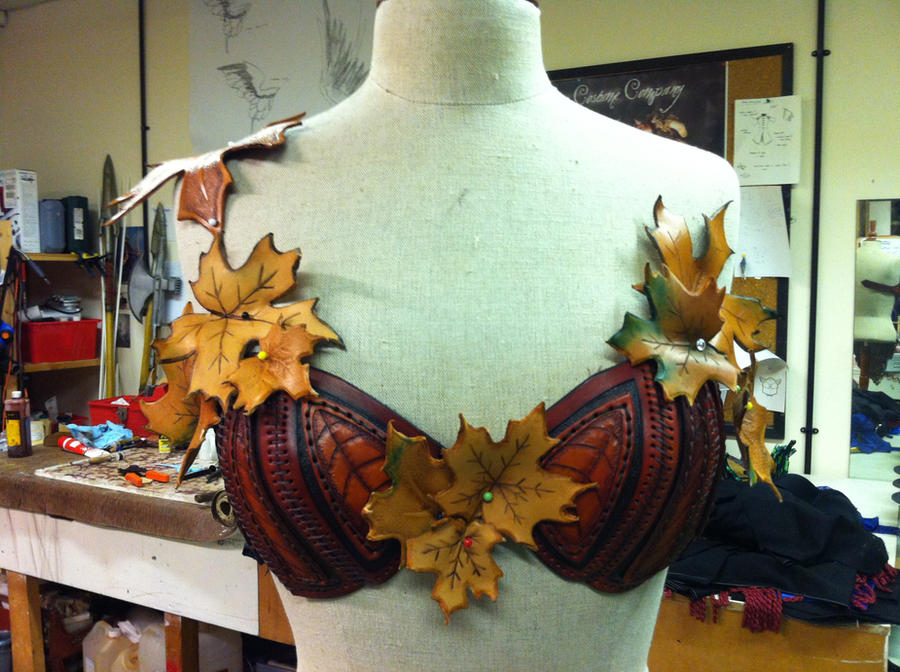 Fairy Bra Draft Mockup Front Leather amrour armor by RobynGoodfellow on ...