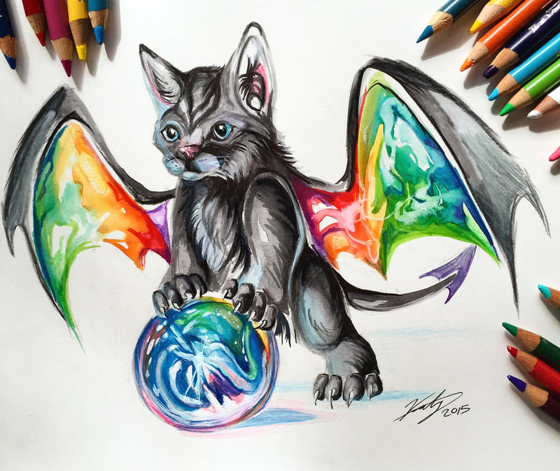 Day 4- Rainbow Kitty Dragon by Lucky978 on DeviantArt