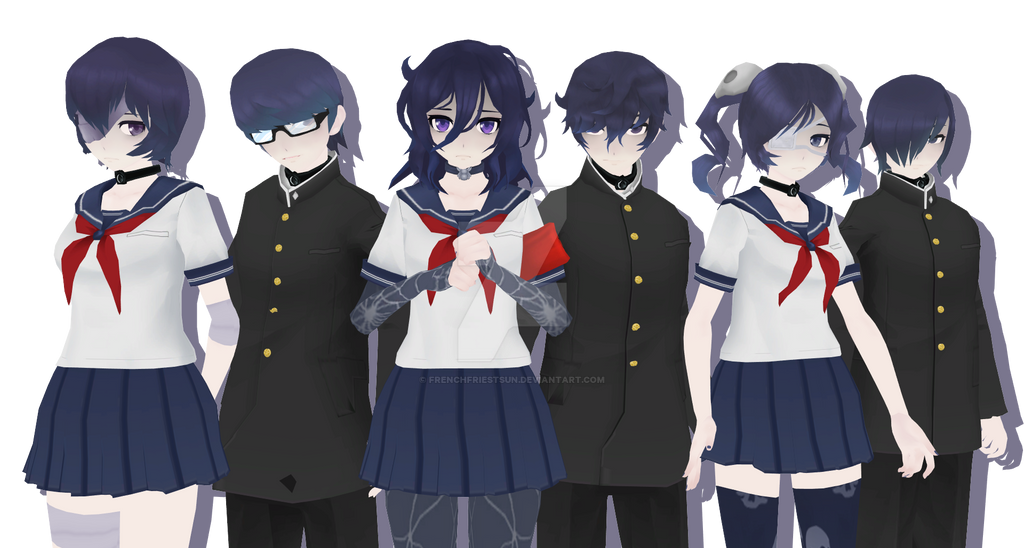 MMD Yandere Simulator - Occult club members DL by FrenchFriesTsun on ...