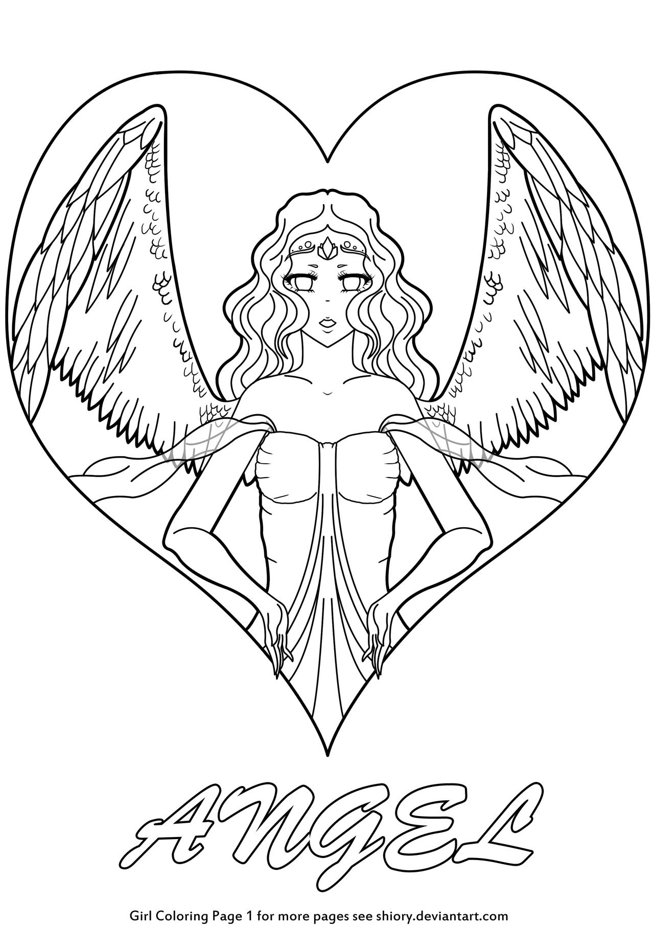 Girl Coloring Page 1 by shiory on DeviantArt