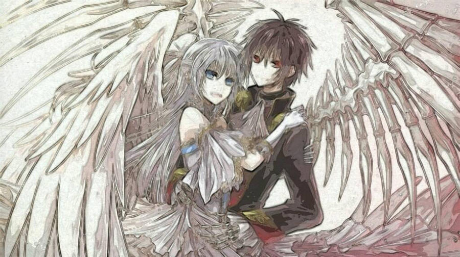 anime boy and girl ( demon and angel) by delusionalfreak on DeviantArt