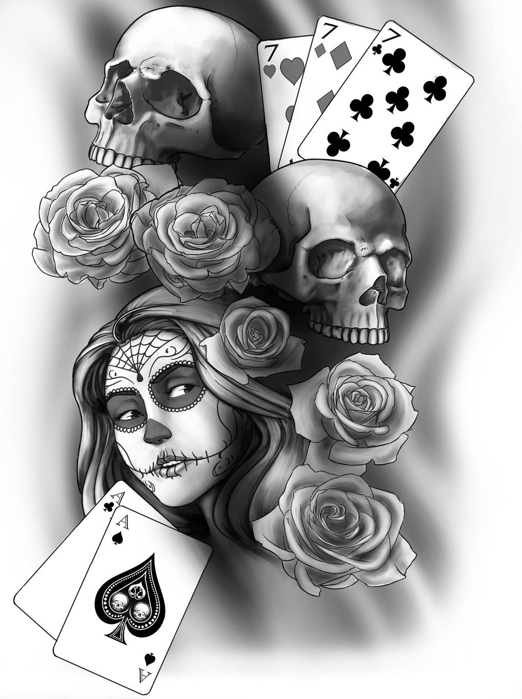 Day Of The Dead Tattoo Collaboration by AmaxJ on DeviantArt