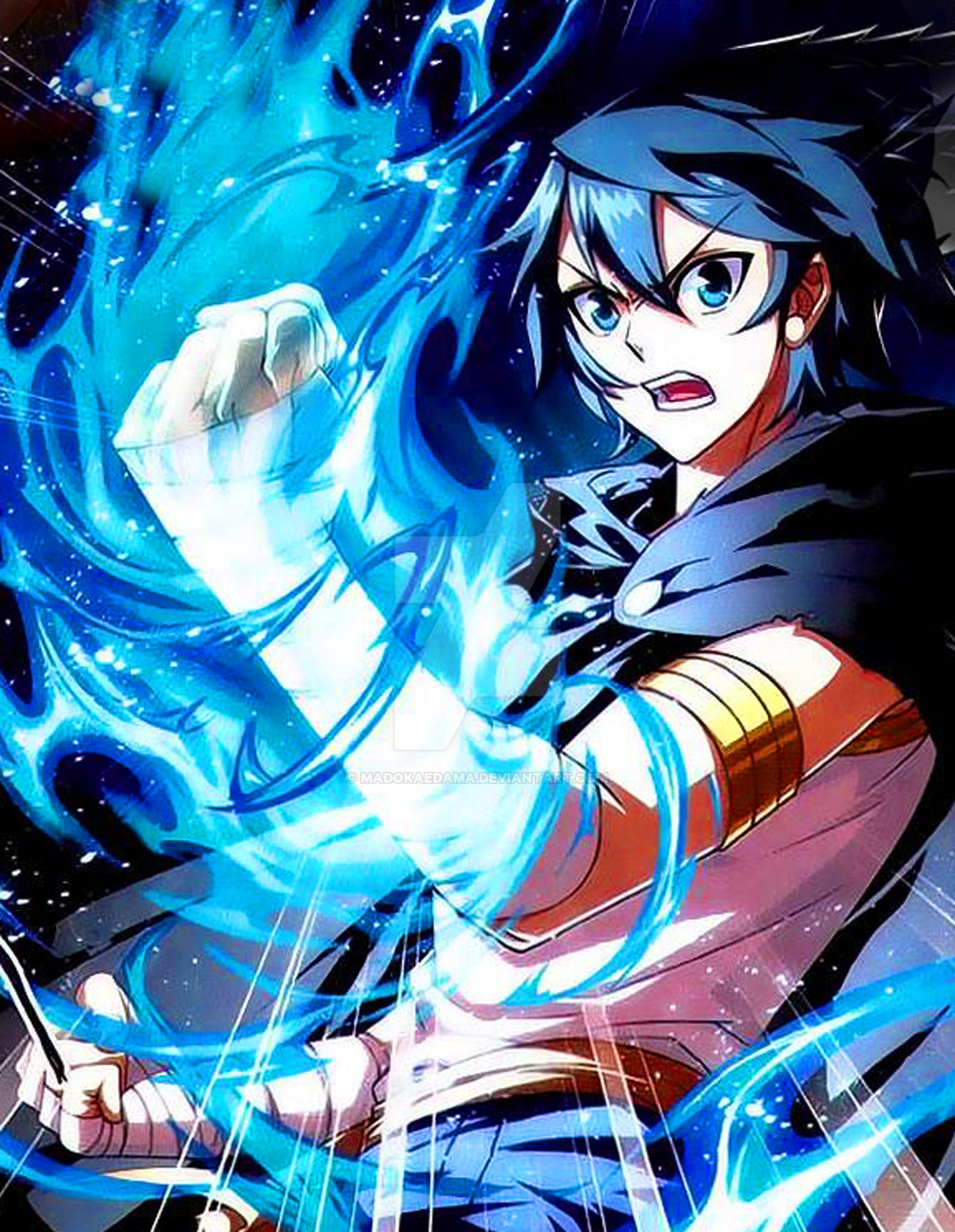 Xiao Yan and his Blue Geocentric Flame by madokaedama on DeviantArt