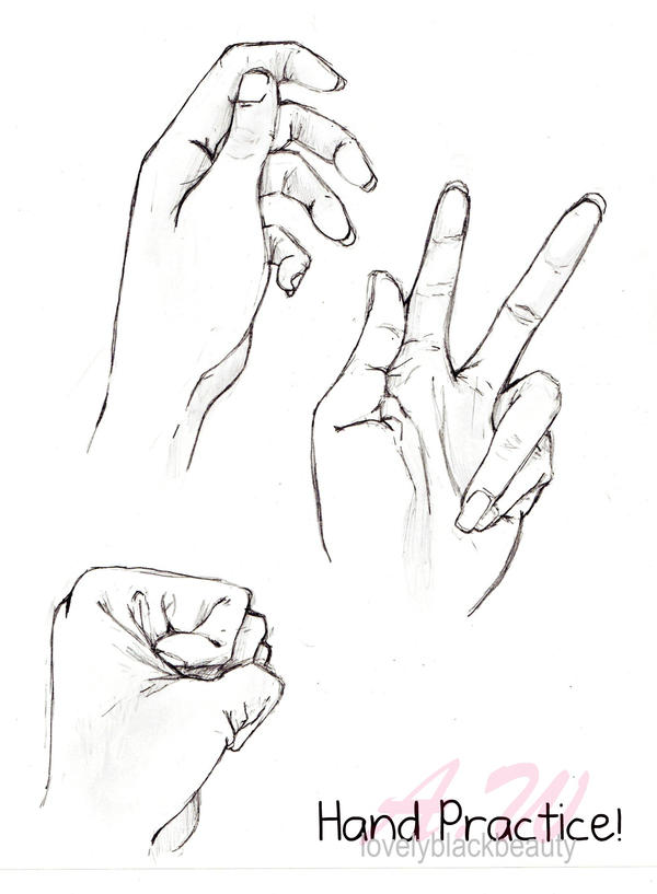 Practice: Drawing Hands by lovelyblackbeauty on DeviantArt
