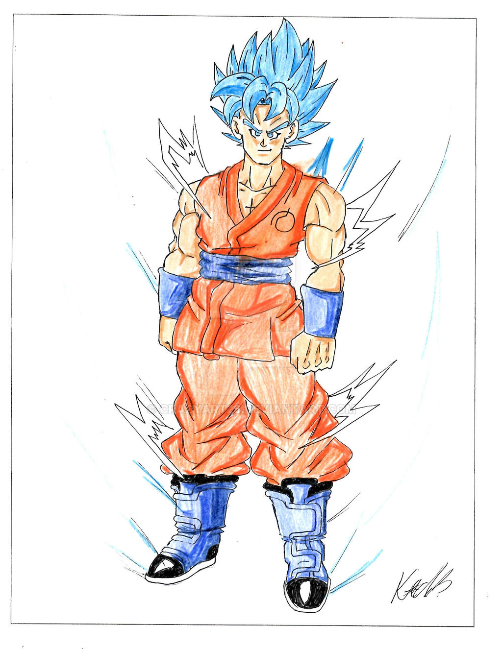 Goku super saiyan god super saiyan by crazyart26 on DeviantArt