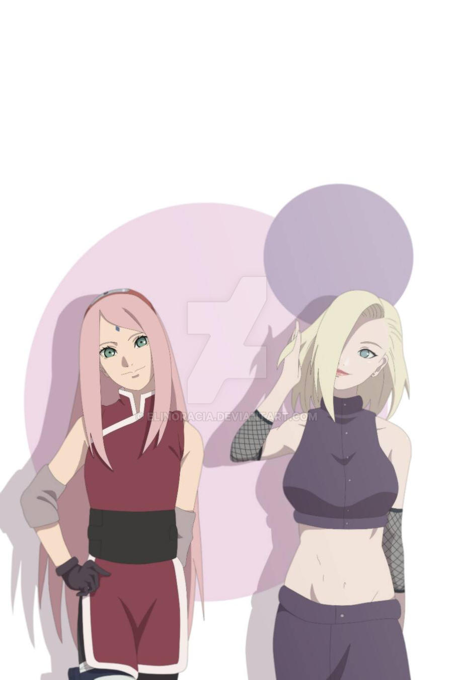 Sakura and Ino hair switch by elinoracia on DeviantArt