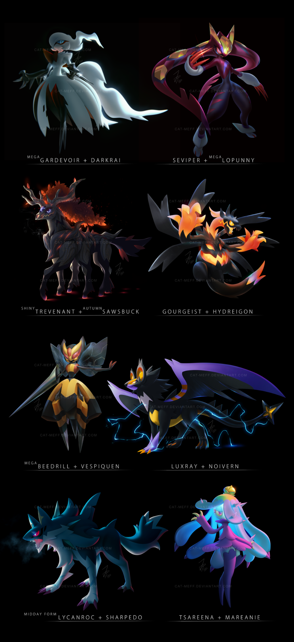 Pokemon Fusions 2017 by cat-meff