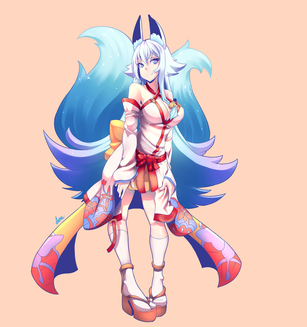 Kitsune the Fox Yokai by AzureBladeXIII on DeviantArt