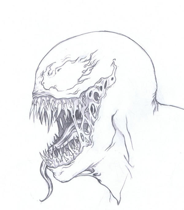 Venom head sketch by WesleyJames1985 on DeviantArt
