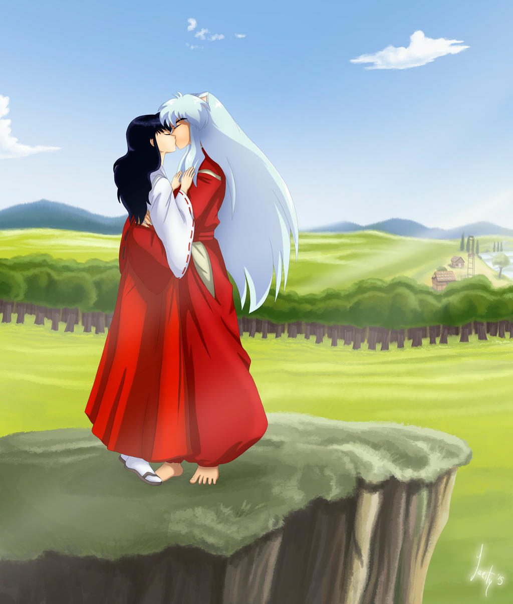 Inuyasha and Kagome by laeity on DeviantArt