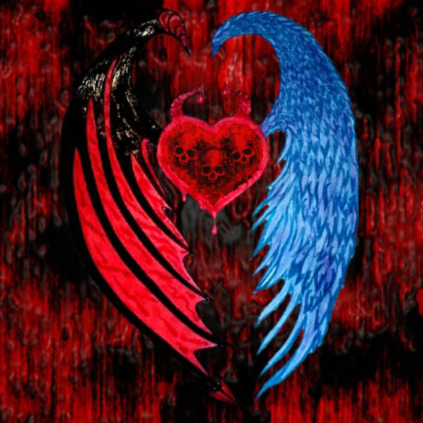 DEVIL ANGEL HEART WITH WINGS by 7-77-71 on DeviantArt