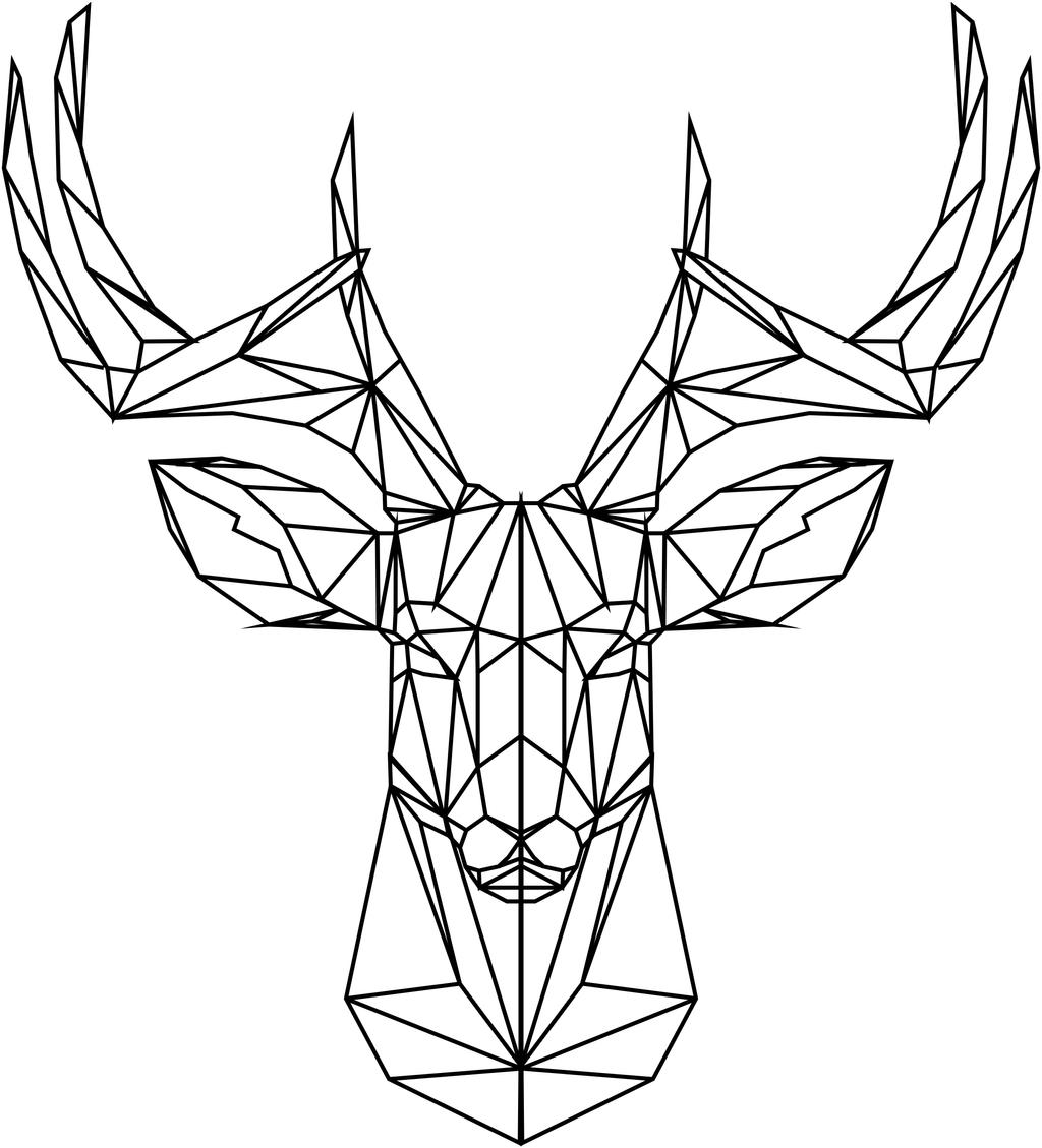deer geometric by shikisaru on DeviantArt