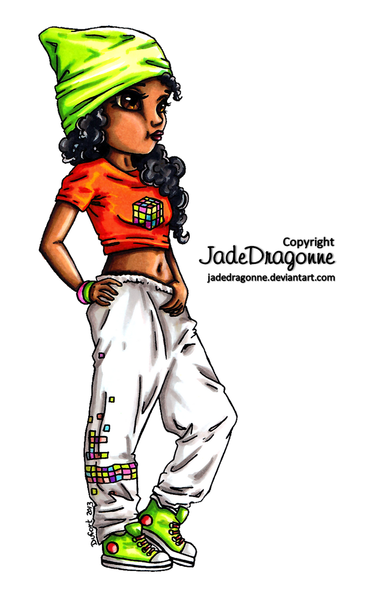 Hip Hop Dancer - Colored by JadeDragonne on DeviantArt
