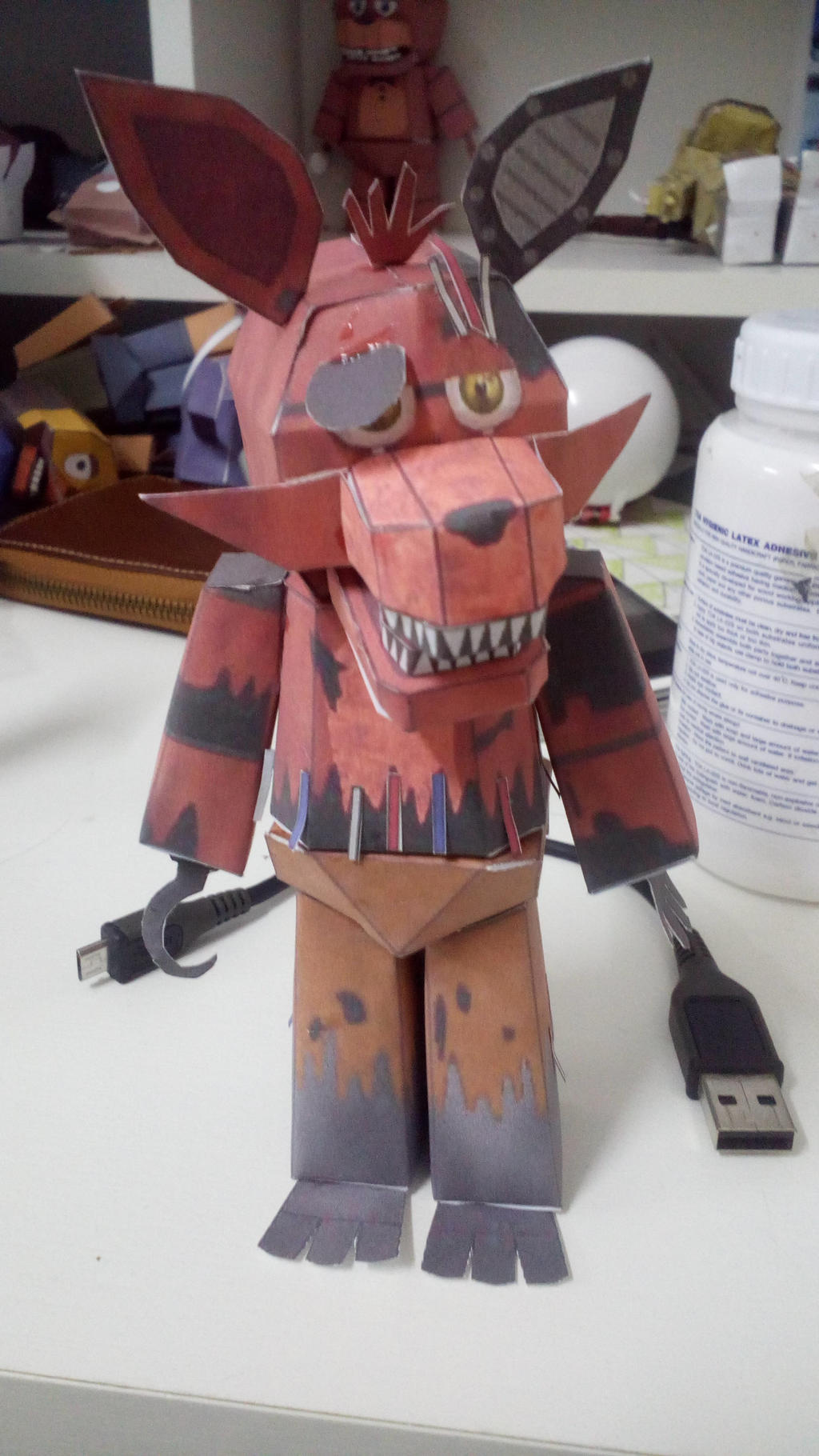 fnaf 2 withered foxy papercraft by jackobonnie1983 on DeviantArt
