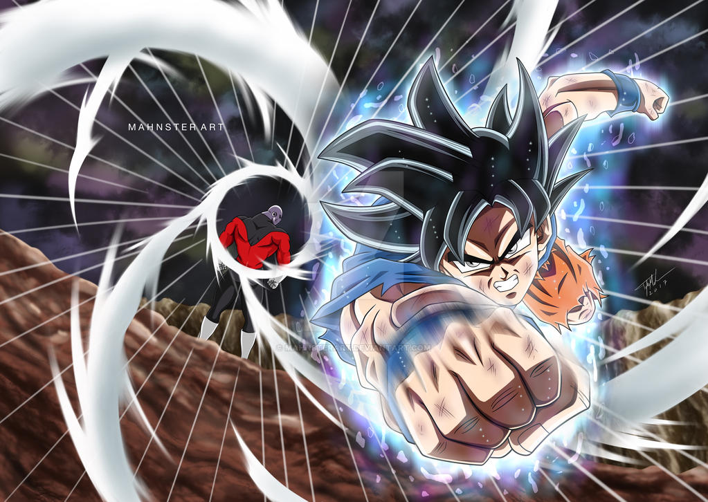Goku Ultra Instinct Vs Jiren By Mahnsterart On Deviantart