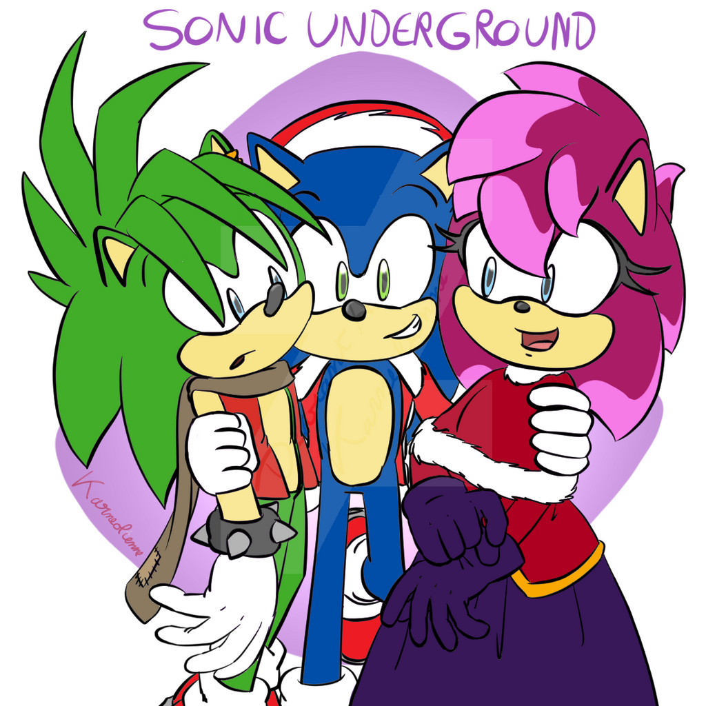 sonic and his brother manic and his sister sonia  Sonic_underground_christmas_by_karneolienne-dat8cvx