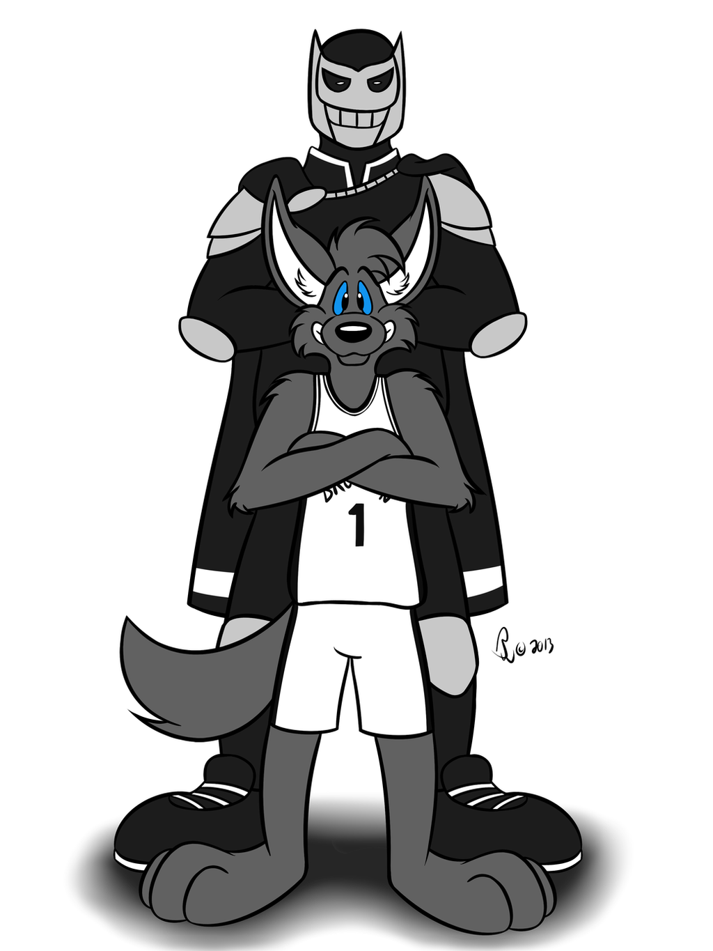 NBA Mascots - BrooklynKnight/Sly the Silver Fox by Bleuxwolf on DeviantArt