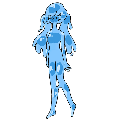 Blue slime girl by emeraldgemm