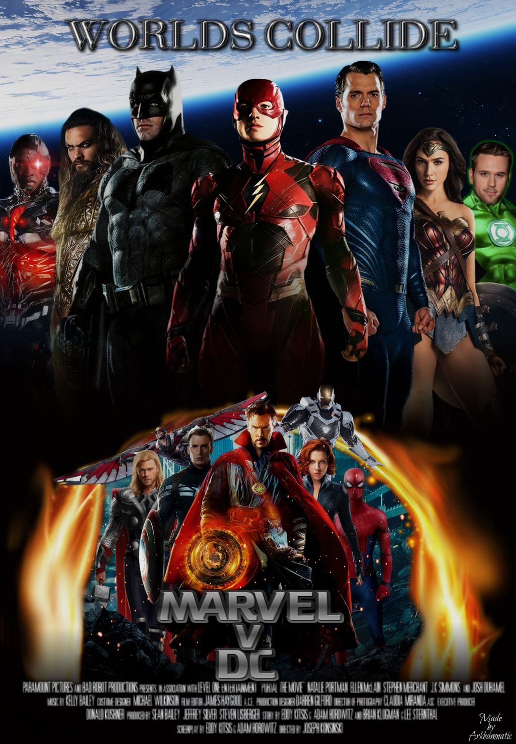 Marvel v DC movie poster by ArkhamNatic on DeviantArt