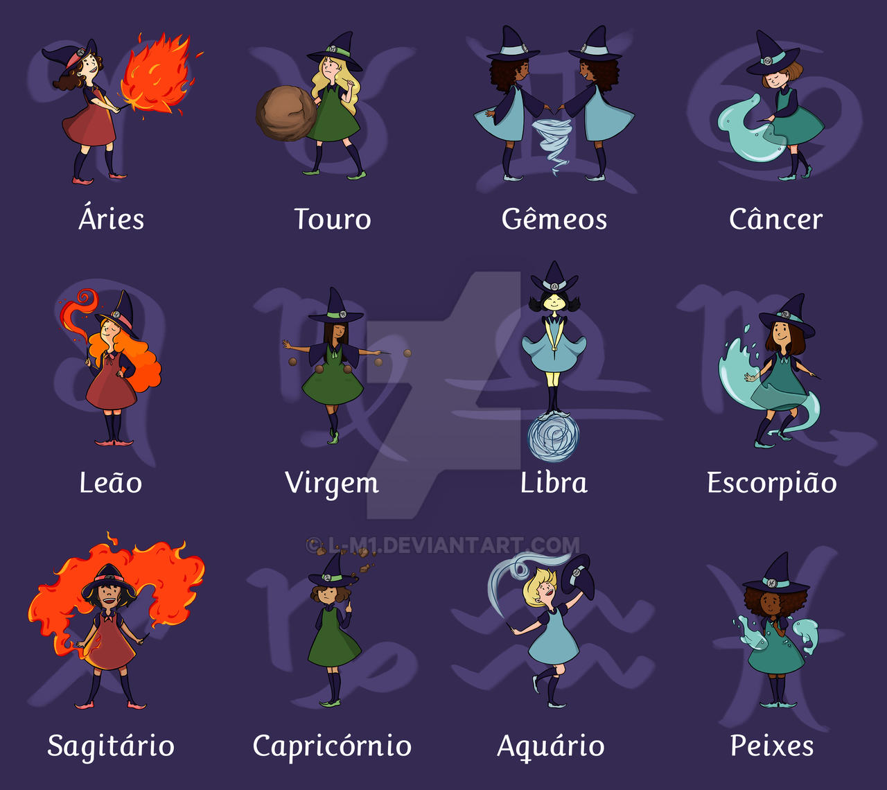Zodiac Witches by l-m1 on DeviantArt