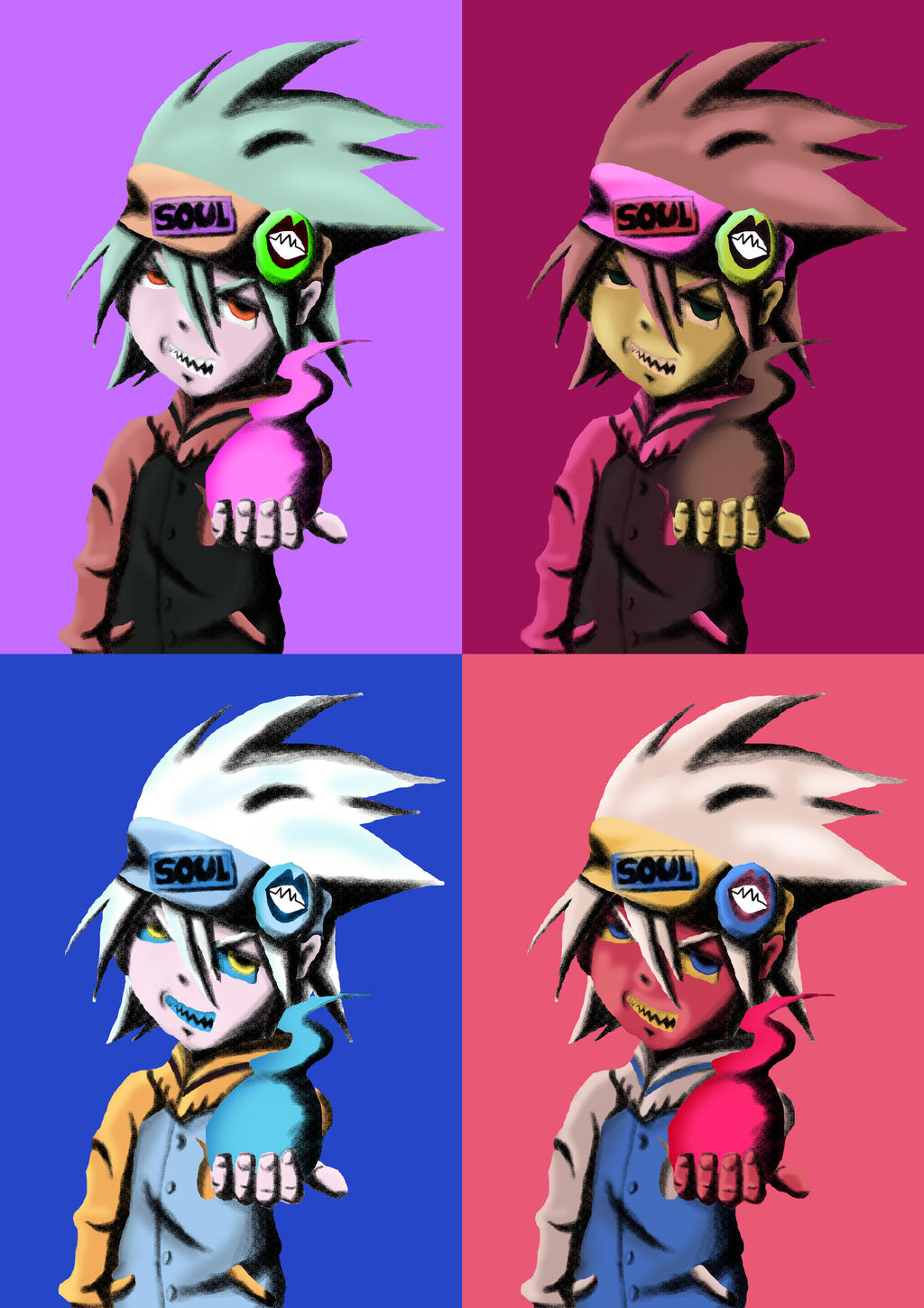 Soul Eater Andy Warhol's Style by Iloveyoukisshu on