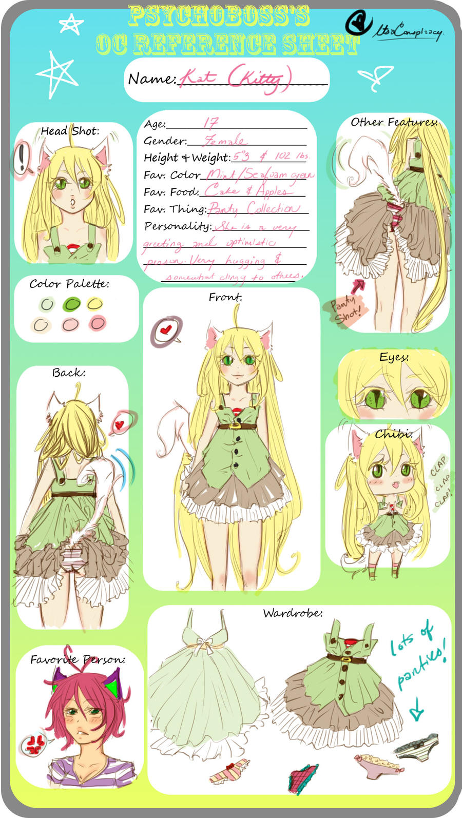 OC Reference Sheet: Kat by ConnieConnConn on DeviantArt