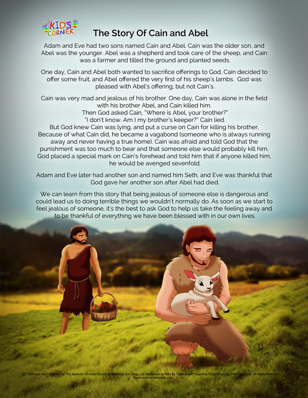 Cain And Abel Printable Story - Printable World Holiday