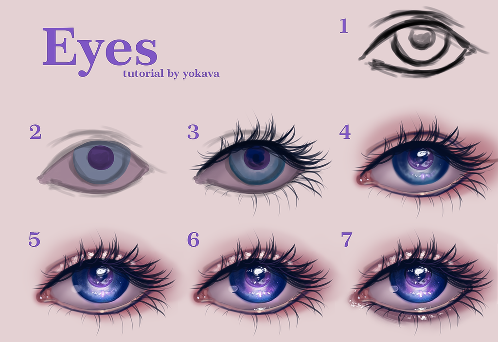 Semi realistic  eyes  tutorial by yokava on DeviantArt
