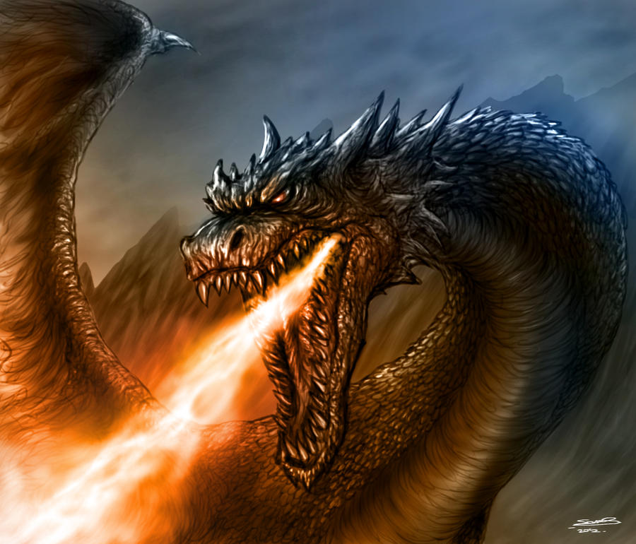 Fire Breathing Dragon by TheRisingSoul on DeviantArt