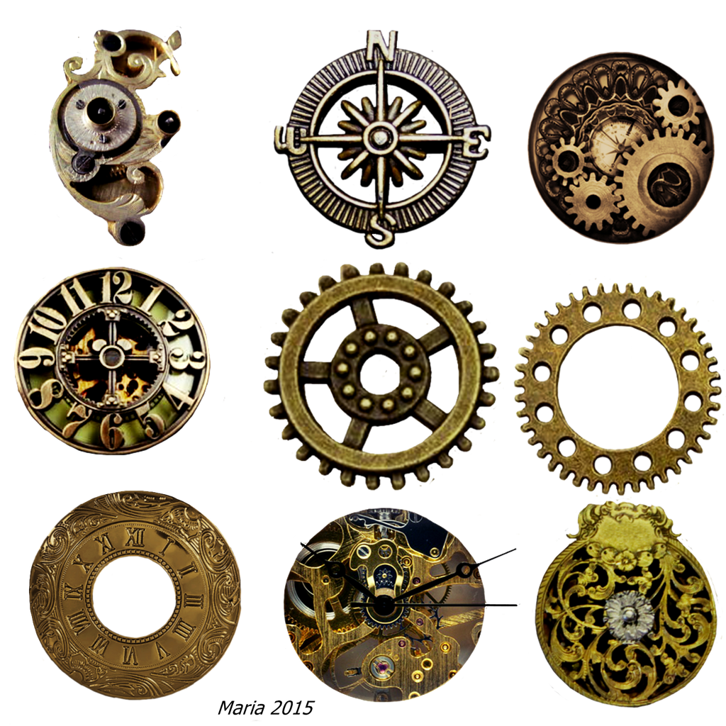 Steampunk Clock accessories Stock Photo by MariaRaute2 on ...