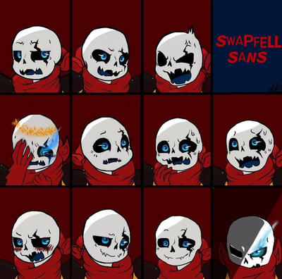 Swapfell Sans expressions by TotallyNotGayTrash on DeviantArt