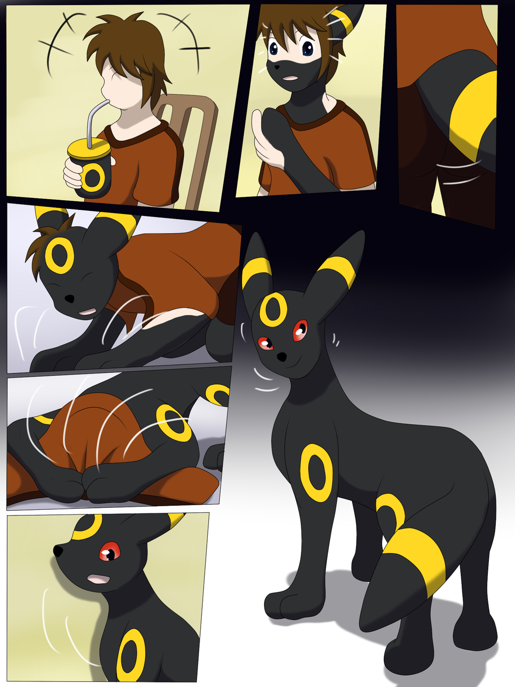 Comission: Umbreon Drink TF by Avianine on DeviantArt
