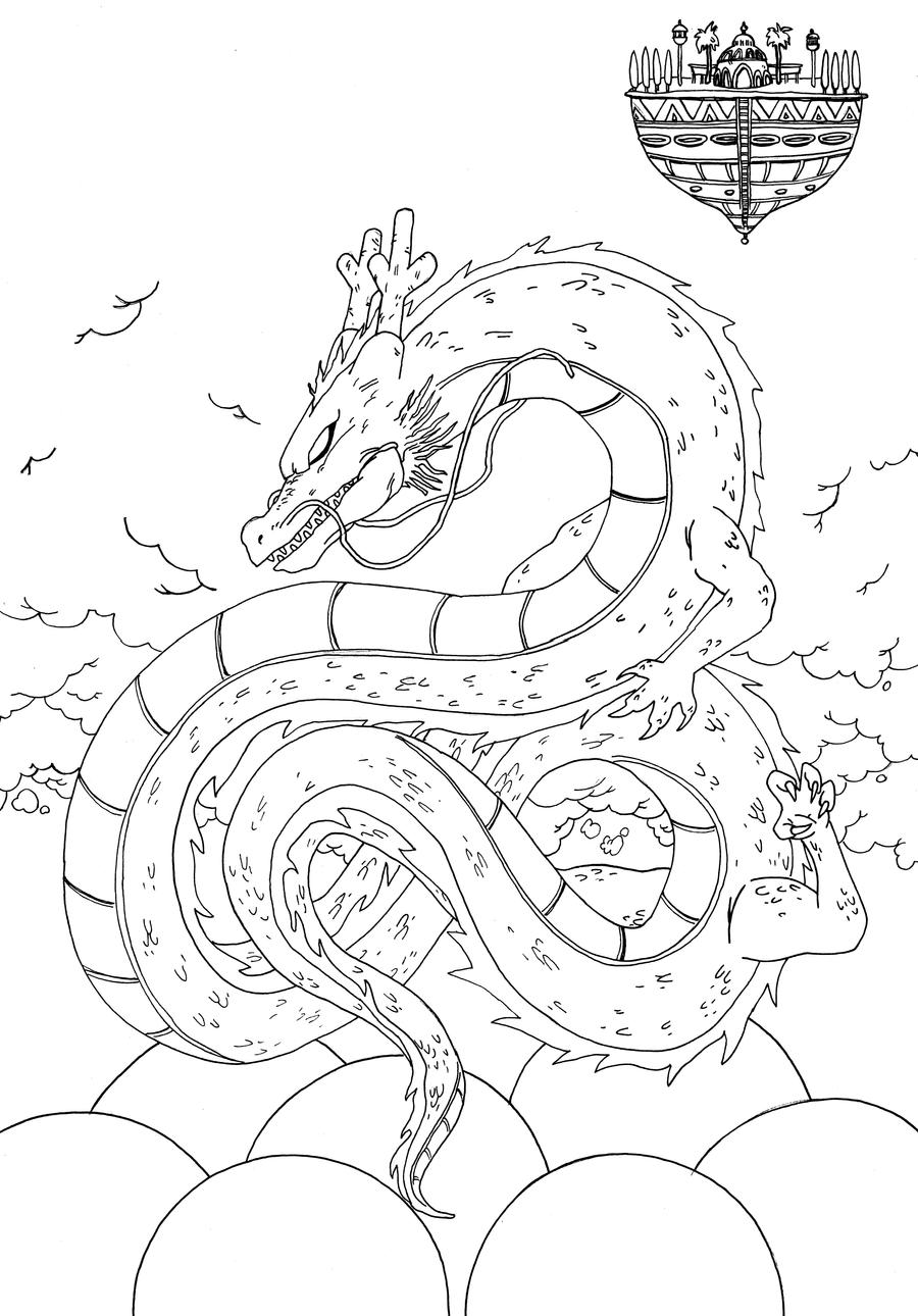 Shenron Lineart by Atomicdolphin on DeviantArt