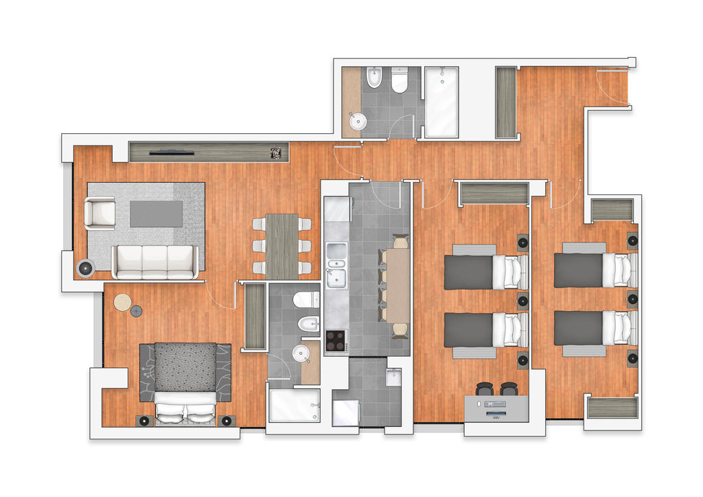 Floor plan rendering by TALENS3D on DeviantArt