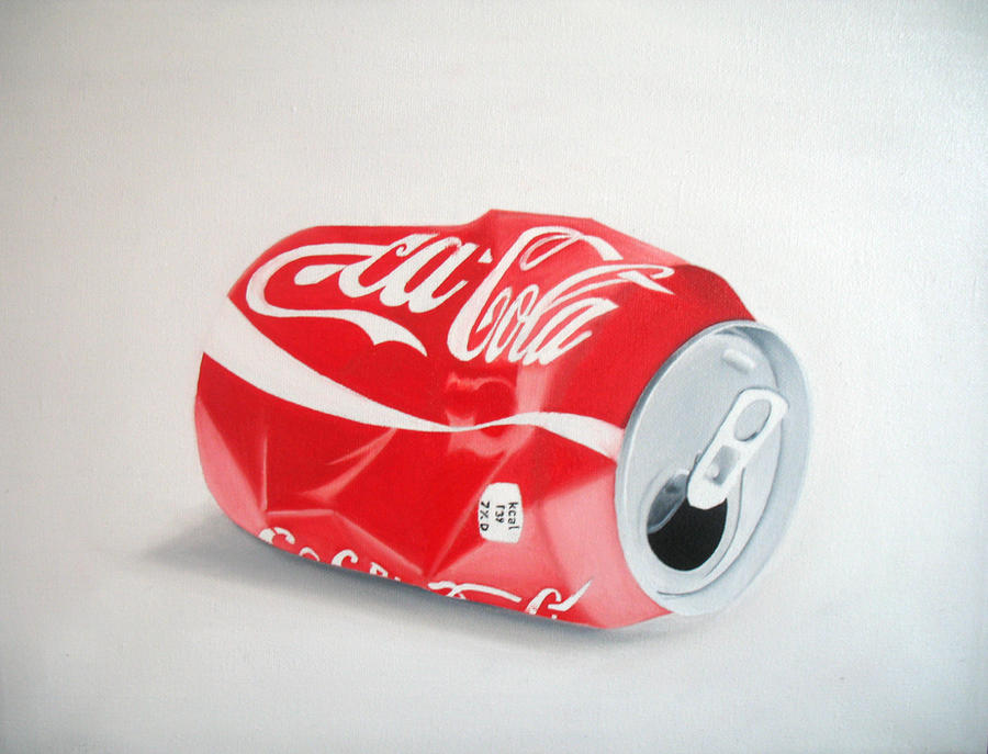 Crushed Coca Cola can by ifactor on DeviantArt