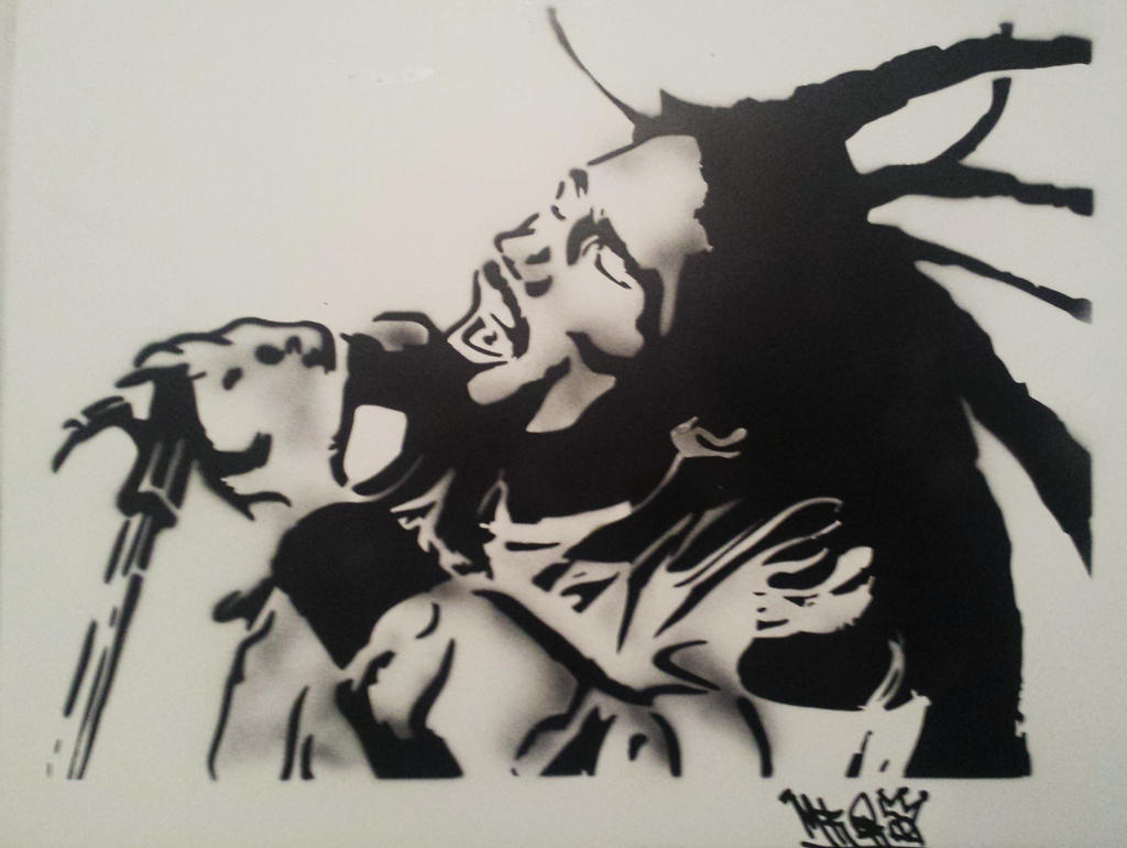 Bob Marley Tattoo Stencil