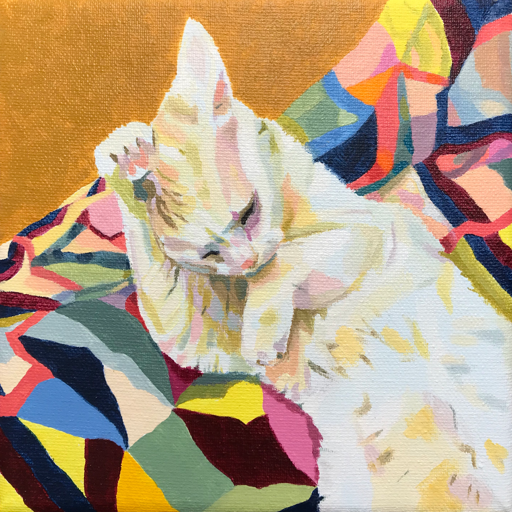 Cat on Quilt, 2018