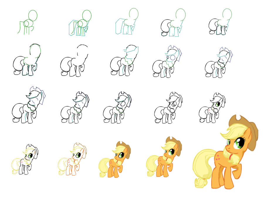 How to draw AppleJack by rainbowPudding18 on DeviantArt