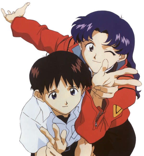 Shinji And Misato Render By Katelinelaine On Deviantart 