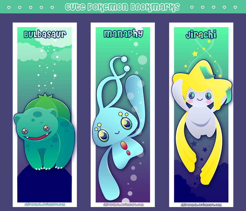 Pokemon Bookmarks by shiropanda on DeviantArt