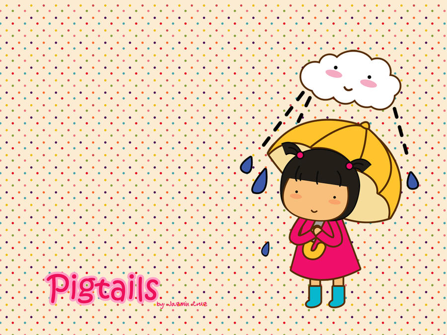 Pigtails: Rainy Days by jazgirl