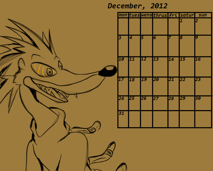  Calendar Psycho Weasel by 200shadowfan on DeviantArt