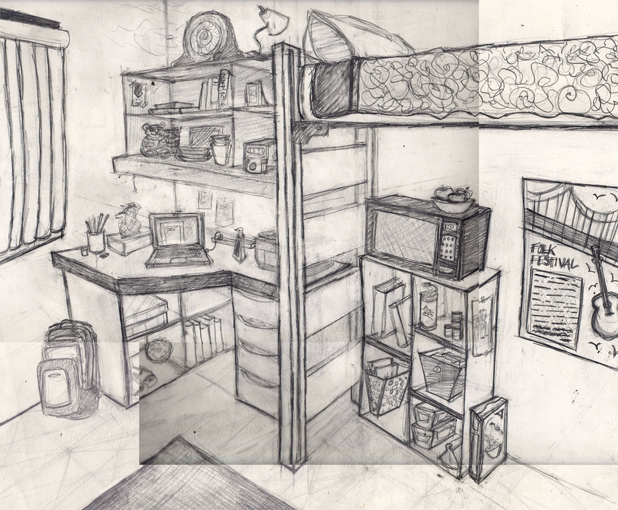 dorm room by naiubl on DeviantArt