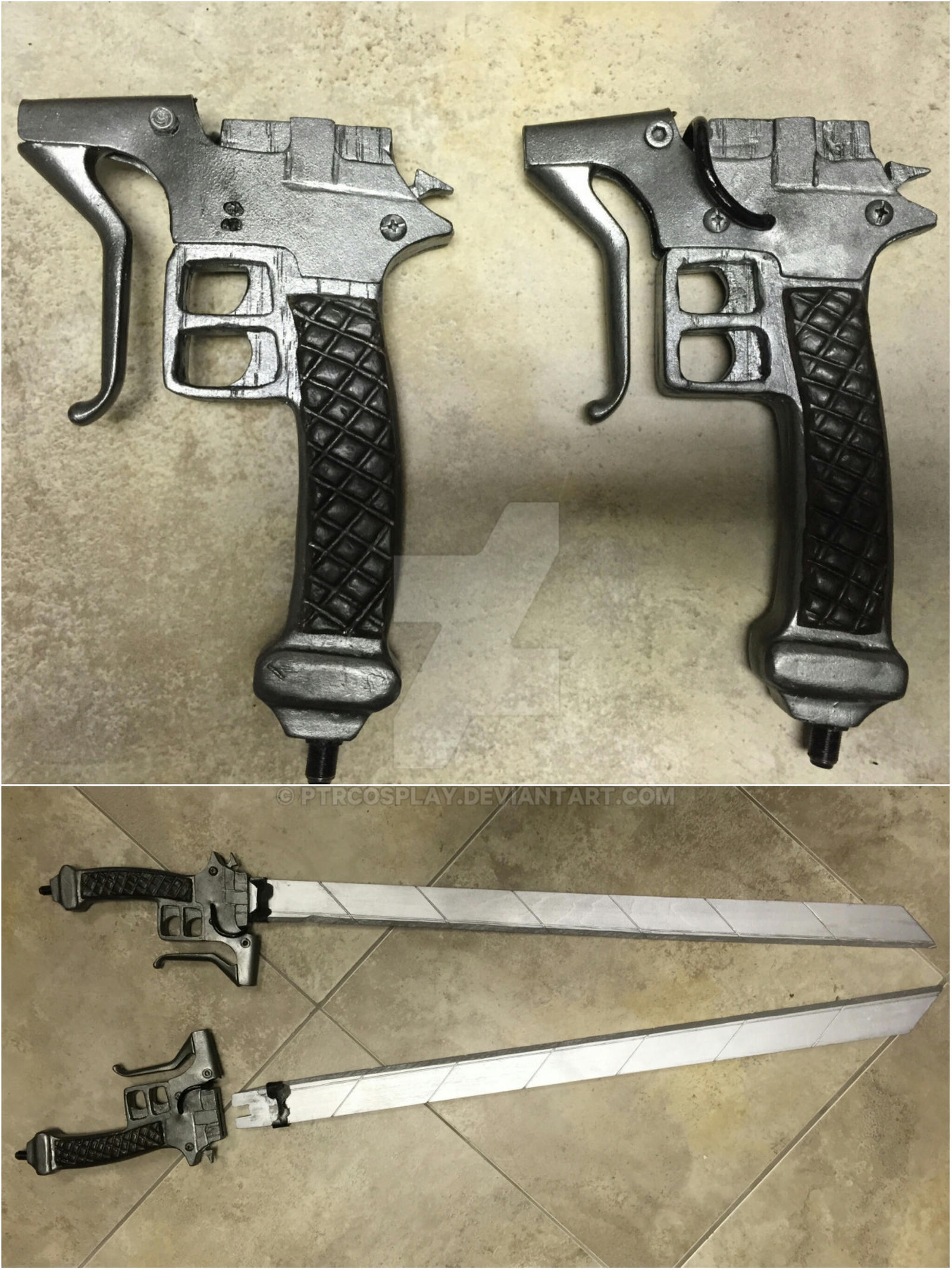 3D Maneuver Gear (Attack on Titan) -Blades/Handles by PtrCosplay on