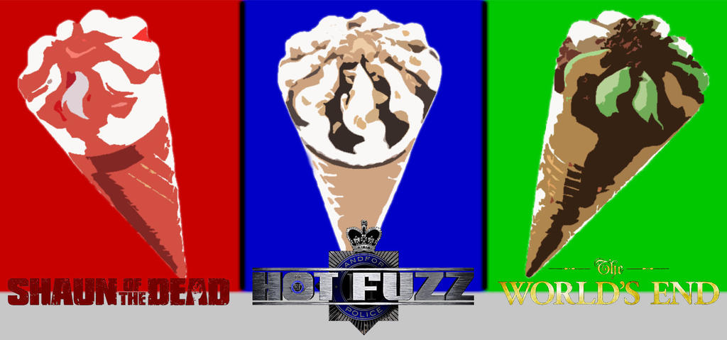 Three Flavours Cornetto Trilogy Poster by The-Rodent