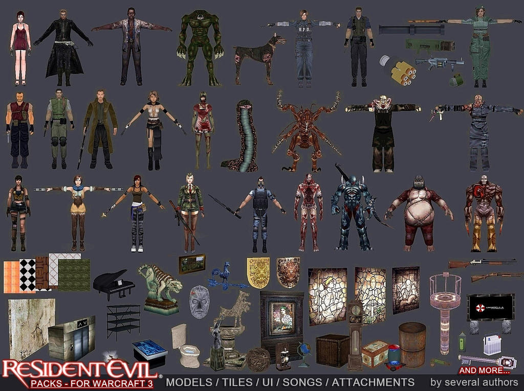 Resident Evil 3D Models Pack Resident_evil_3d_models_pack_by_jhotam-dclfqiq