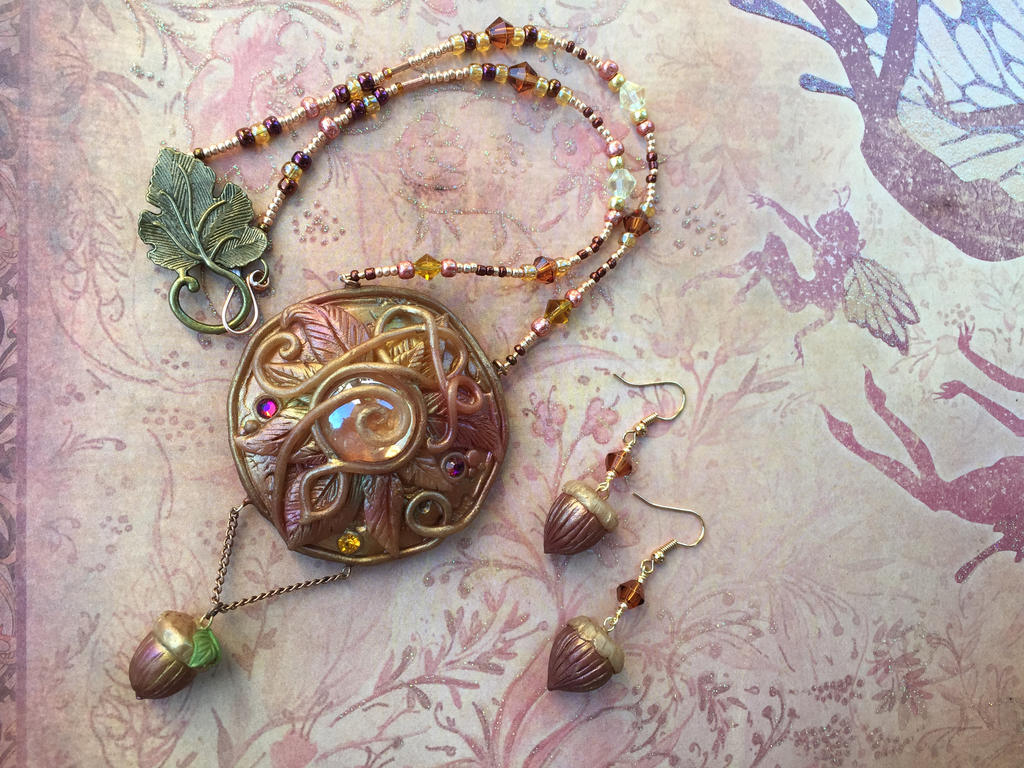Golden Equinox necklace, faery, elven jewelry by Elvarinya on DeviantArt