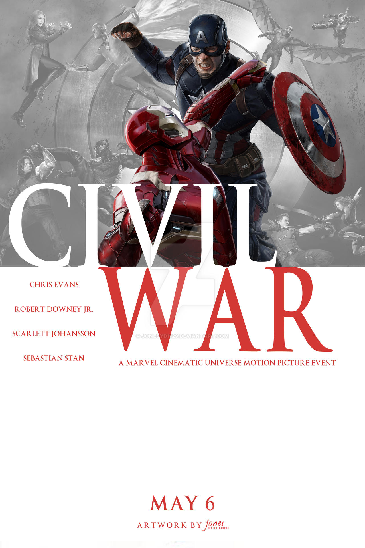 Captain America: Civil War (Comic Cover Style) by jonesyd1129 on DeviantArt